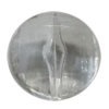 Transparent Acrylic Bead, Faceted Falt Round 15mm Hole:1.5mm, Sold by Bag 
