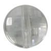 Transparent Acrylic Bead, Faceted Flat Round 10mm Hole:1.5mm, Sold by Bag 