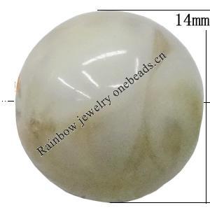 Acrylic Beads, Round 14mm Hole:3mm, Sold by Bag