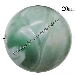 Acrylic Beads, Round 20mm Hole:4.5mm, Sold by Bag