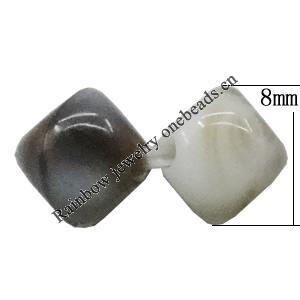 Acrylic Beads, Diamond 8x8mm Hole:1.5mm, Sold by Bag