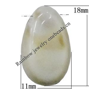 Acrylic Beads, Flat Teardrop 18x11mm Hole:2mm, Sold by Bag