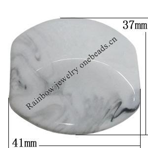 Acrylic Beads, Flat Drum 41x37mm Hole:3mm, Sold by Bag