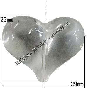 Transparent Acrylic Bead, 29x23mm Hole:2mm, Sold by Bag 