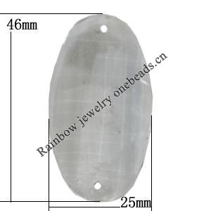 Transparent Acrylic Bead, 46x25mm Hole:2mm, Sold by Bag 