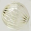 Iron Finding Corrugated Beads Lead-free Round 14mm Sold by Bag
