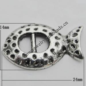 Bead Zinc Alloy Jewelry Findings Lead-free, 24x14mm, Sold by Bag