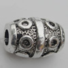 European style Beads Zinc Alloy Jewelry Findings Lead-free, 14x10mm Hole:4mm, Sold by Bag