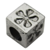 European style Beads Zinc Alloy Jewelry Findings Lead-free, Cube 8mm Hole:5mm, Sold by Bag