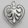Pendant Zinc Alloy Jewelry Findings Lead-free, 23x19mm Hole:2mm, Sold by Bag