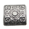 Bead Zinc Alloy Jewelry Findings Lead-free, Square 10mm Hole:1mm, Sold by Bag