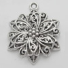 Pendant Zinc Alloy Jewelry Findings Lead-free, 30x26mm Hole:2mm, Sold by Bag