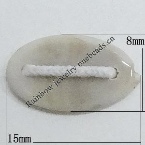 Acrylic Connectors, Flat Oval 15x8mm Hole:1mm, Sold by Bag