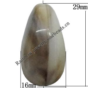 Acrylic Beads, Flat Teardrop 29x16mm Hole:2.5mm, Sold by Bag