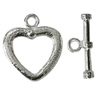 Copper Toggle Clasps Jewelry Findings Lead-free Platina Plated, Loop:17x14mm Bar:15mm Hole:2mm, Sold by Bag