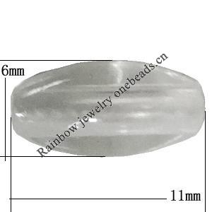 Transparent Acrylic Bead, Oval 11x6mm Hole:2mm, Sold by Bag 