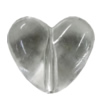 Transparent Acrylic Bead, Heart 17x16mm Hole:2.5mm, Sold by Bag 