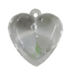 Transparent Acrylic Pendant, 34x31mm Hole:3.5mm Sold by Bag 
