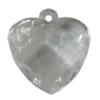 Transparent Acrylic Pendant, 22x20mm Hole:3mm Sold by Bag 