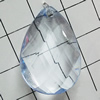 Transparent Acrylic Pendant, Faceted Teardrop 27x18mm Hole:1.5mm, Sold by Bag 