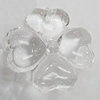 Transparent Acrylic Pendant, Flower 27mm Hole:1mm, Sold by Bag 