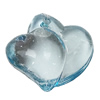 Transparent Acrylic Pendant, Heart 25x21mm Hole:1mm, Sold by Bag 