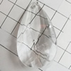 Transparent Acrylic Pendant, Faceted Teardrop 47x27mm Hole:1.5mm, Sold by Bag 