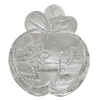 Transparent Acrylic Pendant, Apple 36x31mm Hole:2.5mm, Sold by Bag 