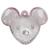 Transparent Acrylic Pendant, Animal Head 38x44mm Hole:1.5mm, Sold by Bag 