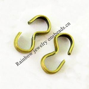 Chain Findings, "8" Shape Clasps, Iron, 8x4mm, Sold by bag