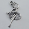 Pendant Zinc Alloy Jewelry Findings Lead-free, 25x14mm Hole:1.5mm, Sold by Bag