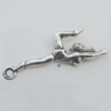 Pendant Zinc Alloy Jewelry Findings Lead-free, 30x10mm Hole:1.5mm, Sold by Bag