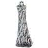 Pendant Zinc Alloy Jewelry Findings Lead-free, 45x13mm Hole:2mm, Sold by Bag