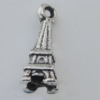 Pendant Zinc Alloy Jewelry Findings Lead-free, 17x7mm Hole:1.5mm, Sold by Bag