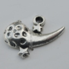 Pendant Zinc Alloy Jewelry Findings Lead-free, 21x15mm Hole:1.5mm, Sold by Bag