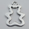 Pendant Zinc Alloy Jewelry Findings Lead-free, 18x13mm Hole:1mm, Sold by Bag
