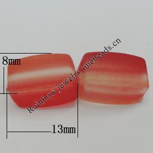 Dichroice Matte Acrylic Beads, 13x8mm Hole:2.5mm, Sold by Bag 