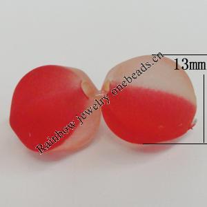 Dichroice Matte Acrylic Beads, 13x13mm Hole:2.5mm, Sold by Bag 