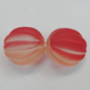 Dichroice Matte Acrylic Beads, Fluted Round 18mm Hole:2.5mm, Sold by Bag 