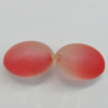 Dichroice Matte Acrylic Beads, Oval 18x13mm Hole:3mm, Sold by Bag 