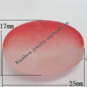 Dichroice Matte Acrylic Beads, Flat Oval 25x17mm Hole:2.5mm, Sold by Bag 