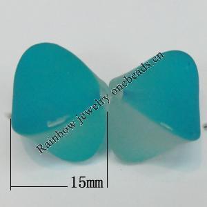 Dichroice Matte Acrylic Beads, 15mm Hole:3mm, Sold by Bag 