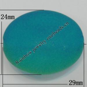 Dichroice Matte Acrylic Beads, Flat Oval 29x24mm Hole:3mm, Sold by Bag 