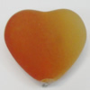 Dichroice Matte Acrylic Beads, Heart 26x19mm Hole:3mm, Sold by Bag 
