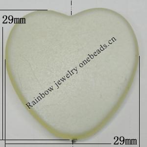 Dichroice Matte Acrylic Beads, Heart 29mm Hole:2mm, Sold by Bag 