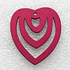 Wooden Jewelery Pendant, Heart 50x44mm Hole:3mm, Sold by PC
