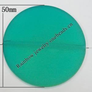 Dichroice Matte Acrylic Beads, Flat Round 50mm Hole:2.5mm, Sold by Bag 