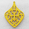 Wooden Jewelery Pendant, 73x51mm Hole:1.5mm, Sold by PC