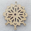 Wooden Jewelery Pendant, 56x66x2mm Hole:1.5mm, Sold by PC