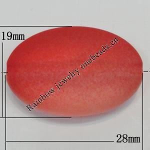 Dichroice Matte Acrylic Beads, Flat Oval 28x19mm Hole:2.5mm, Sold by Bag 